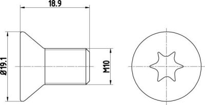 ŚRUBA TARCZY HAMULCOWEJ M10x1,5 NP#SC002-15169