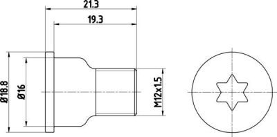 ŚRUBA TARCZY HAMULCOWEJ M12x1,5 NP#SC007-15145